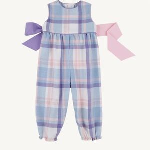 The Beaufort Bonnet Company Pastel Plaid Baby Romper